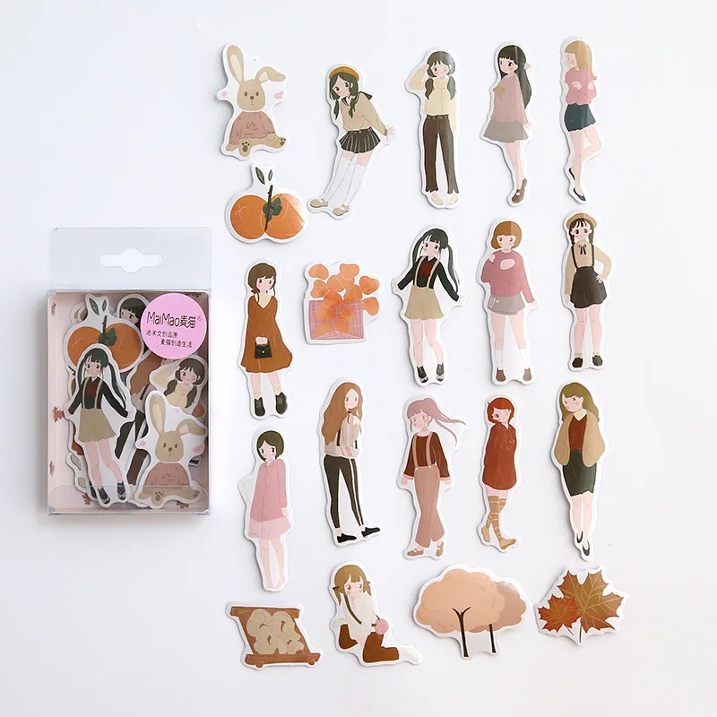 NuanQiuSaTang 40 шт/1 лот Kawaii канцелярские наклейки дневник маленькие свежие декоративные наклейки для мобильного телефона Скрапбукинг DIY наклейки для рукоделия - Цвет: NuanQiuSaTang