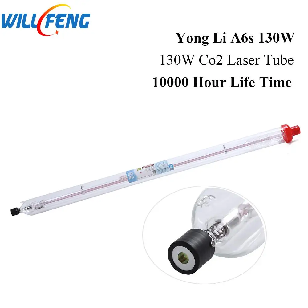 Будет Feng 130 Вт 150 Yong Li A6s Co2 лазерная трубка длиной 1650 мм диаметром 80 для лазерного резака 10000 часов стеклянная