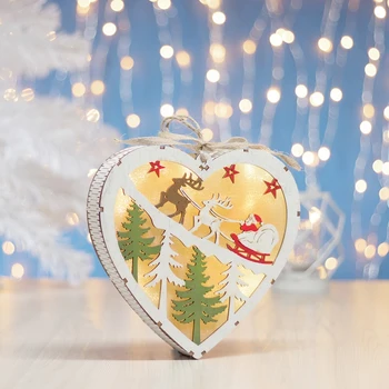 

The figure is wooden "heart of a sledge with deer", 19x19x3.5 cm, 2 * aa (not in set) 5 led, white 3667586