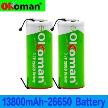 

100% Original 26650 3.7 v 13800mah 18650 Lithium Rechargeable Battery For power tool Welding Nickel Sheet batteries pack