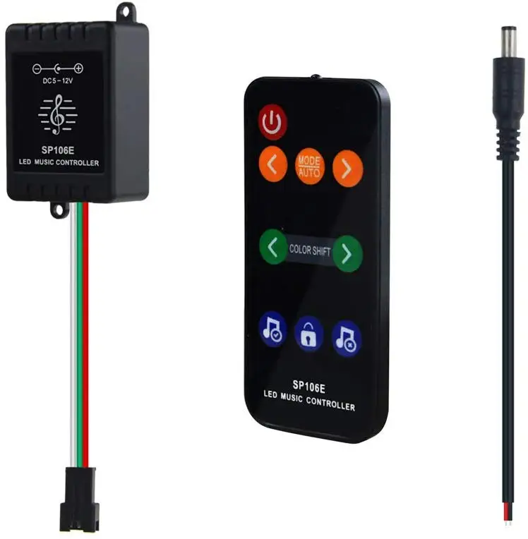 SP108E/107E/105E/110E SPI Wi-Fi Bluetooth пиксель IC музыкальный контроллер на смартфон приложение для WS2812B WS2813 SK6812 полосы DC5-12V