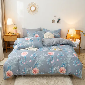 

Winter Bedding Sets Flower Duvet Cover Sets Pillowcases 4pcs Cartoon Quilt Cover Sets Twin Full Single King Luxury Bedclothes