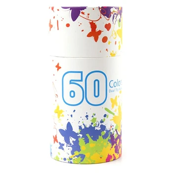 

60-Color Barreled Pen, Painting Art Marker Pen, Watercolor Brush Brush, Calligraphy Sketch School Supplies