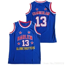 Harlem Globetrotters мужской#13 Wilt Chamberlain Throwback Jersey-синий стилизованный Размер S-XXL