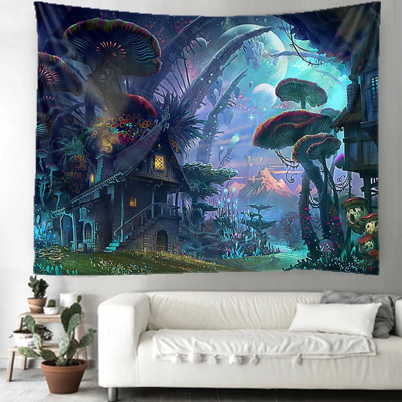

Indian mushroom mandala tapestry wall tapestry hung bohemian gypsy psychedelic tapiz witchcraft