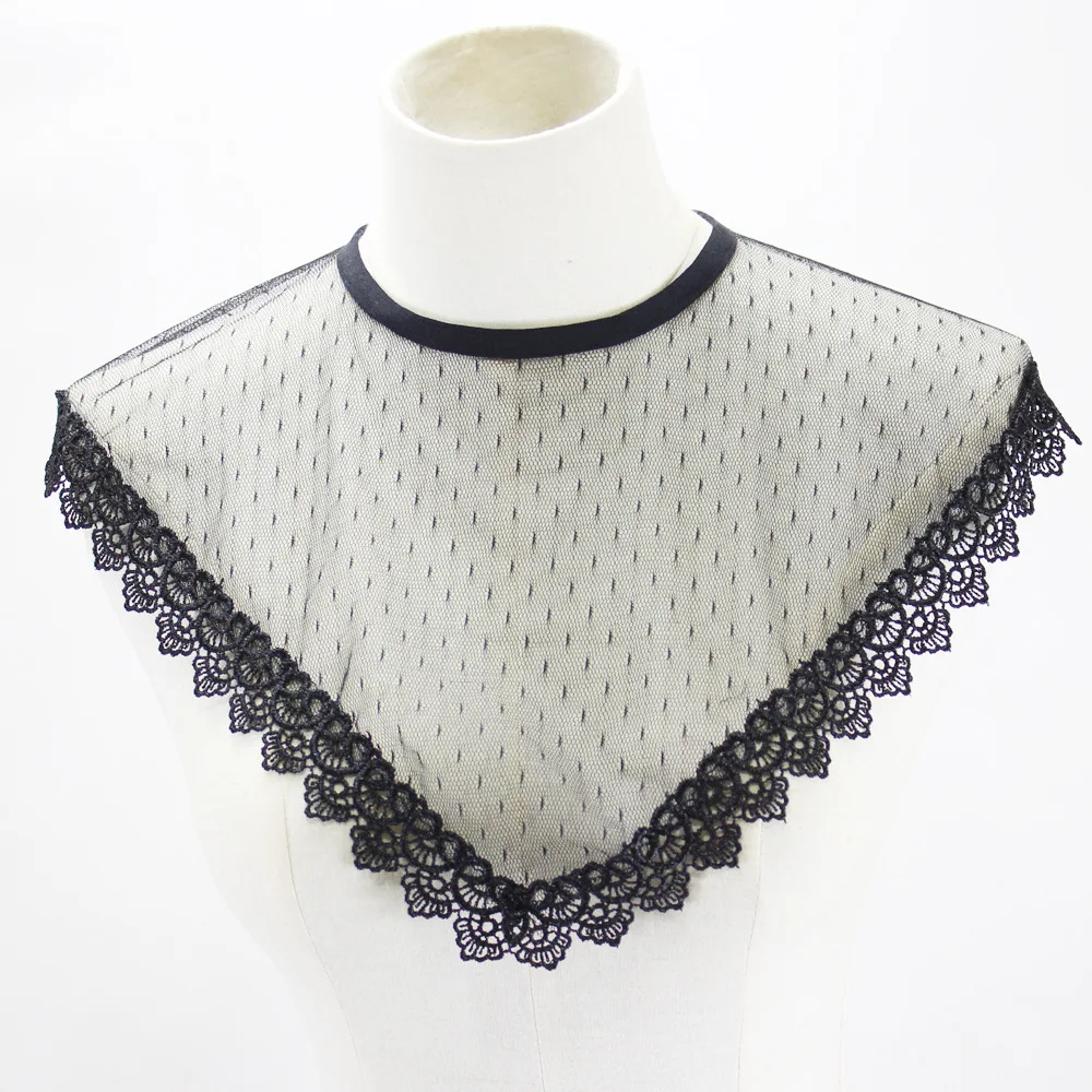 

Sitonjwly Adult Mesh Black Fake Collars for Women Elegant False Collars Neckwear Detachable Collar Clothing Accessories