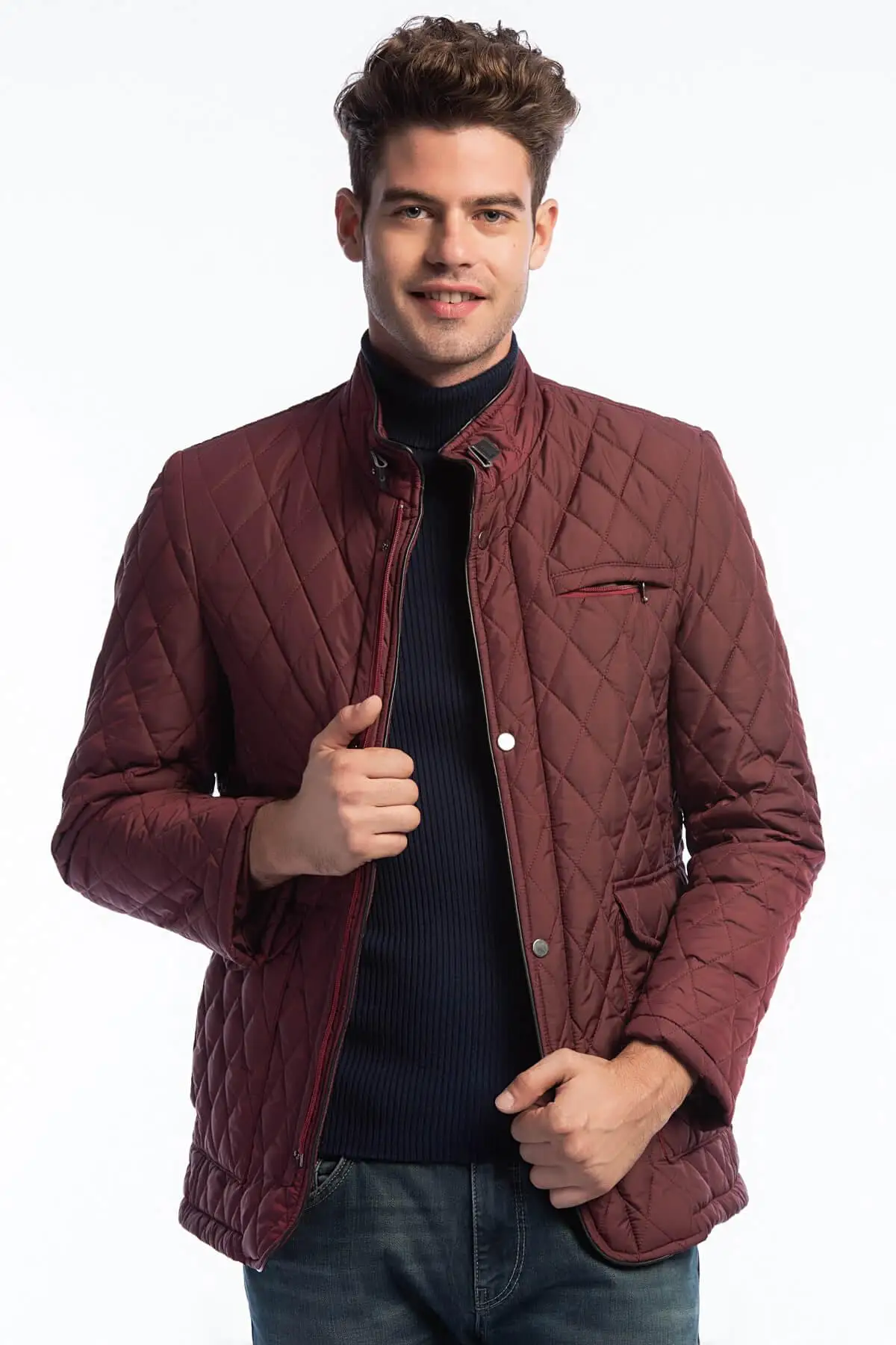 Dewberry Men 'S Burgundy Coat-1040001M8612