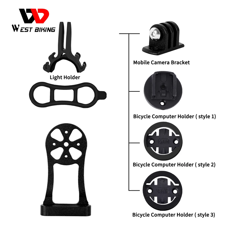 West Biking Bicycle Computer Camera Mount Holder Cycling Bike Out Front