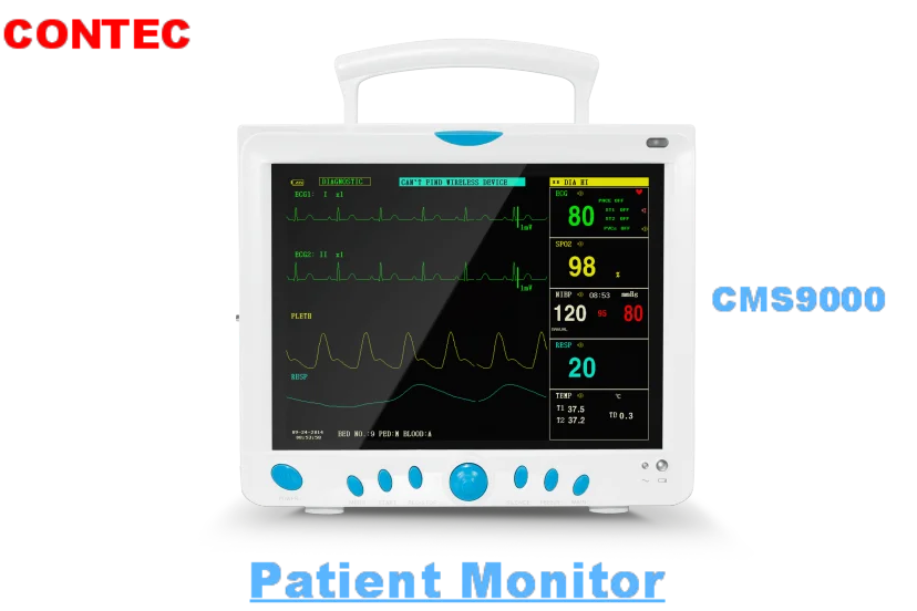 CONTEC Central Monitoring System CMS9000 Multi-Language Waveform Review Display 7-Lead ECG RESP SPO2 NIBP TEMP | Красота и здоровье