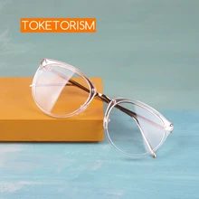 Toketorism Модные женские прозрачные очки винтажные оправы очки по рецепту