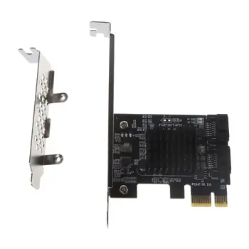 

PCI-E SATA 1X 4X 8X 16X Cards PCI Express to SATA3.0 2-Port Expansion Adapter