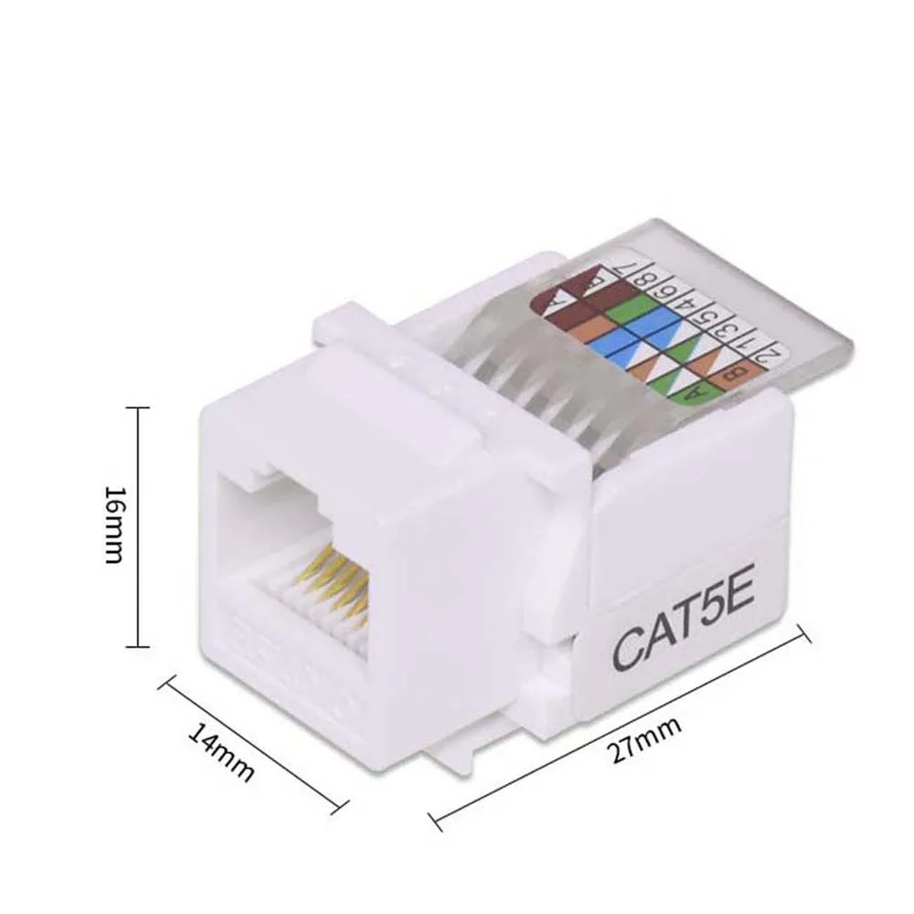 5pcs Tool-free CAT5E UTP network module RJ45 connector Information socket Computer Outlet cable adapter Jack