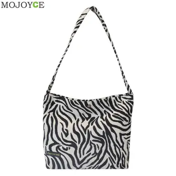

Vintage Zebra Leopard Pattern Handbag Totes Women Retro Travel Street Underarm Shoulder Bags Clutches Purse