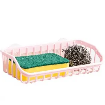 

Kitchen Drainage Shelf Double Suction Cup Sponge Storage Rack Multifunctional Eco-friendly PP Material 21X10X5cm Plastic Holder