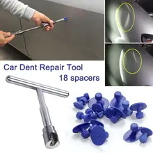 Автомобильный инструмент для ремонта вмятин, безболезненный инструмент для удаления вмятин, Т-образная планка, скользящий молоток с вкладками, съемник для удаления града и двери