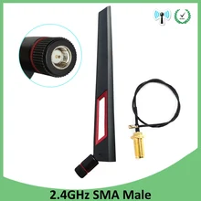 2шт 2,4 ГГц антенна Wi-Fi 8dBi антенна RP-SMA разъем 2,4 ГГц антена Wi-Fi+ 21 см PCI U. FL IPX к SMA мужской косичка кабель