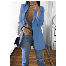 European and American Autumn and Winter Fashion Lapel Slim Cardigan Temperament Suit Jacket Female Plus Size Women Clothing
