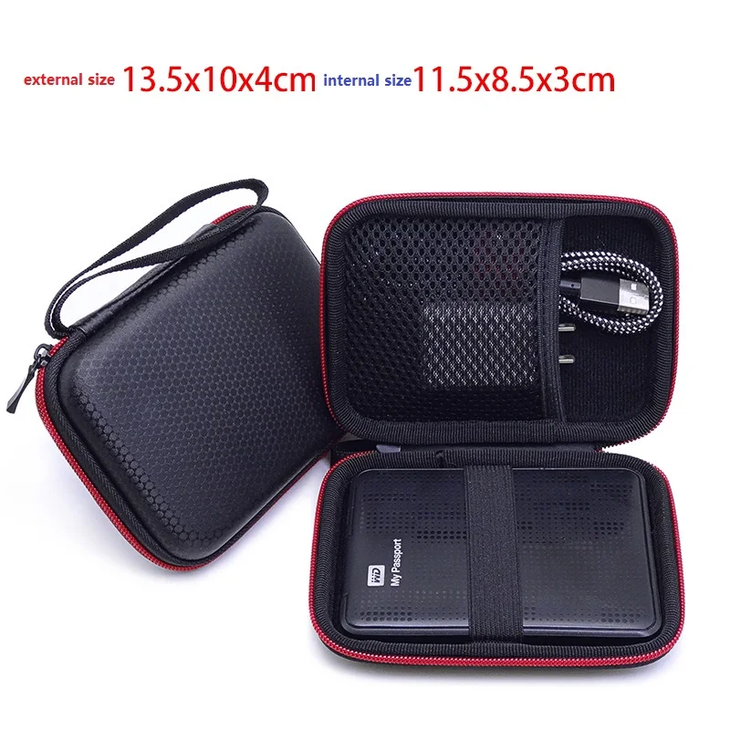 Portable hard drive bag Hard drive box Hard drive case Electronic accessories case Digital accessories bag GUANHE 2.5" Hard Drive Cases bag Shockproof Waterproof HDD Bag For Seagate Slim Hard Disk Backup Plus Slim 500G 1TB WD Passport