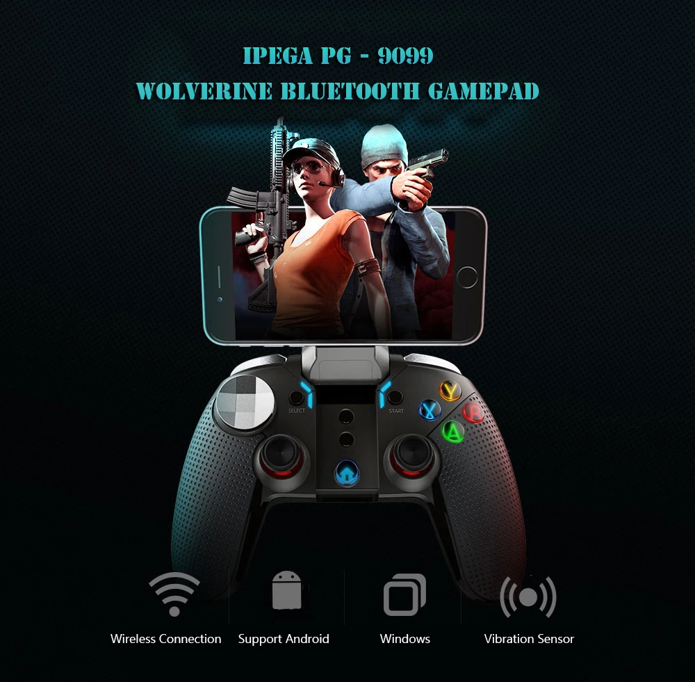 Ipega PG-9118 Draadloze Bluetooth геймпад Smart Draadloze джойстик для Slimme telefoon PC met telescopiche Houder