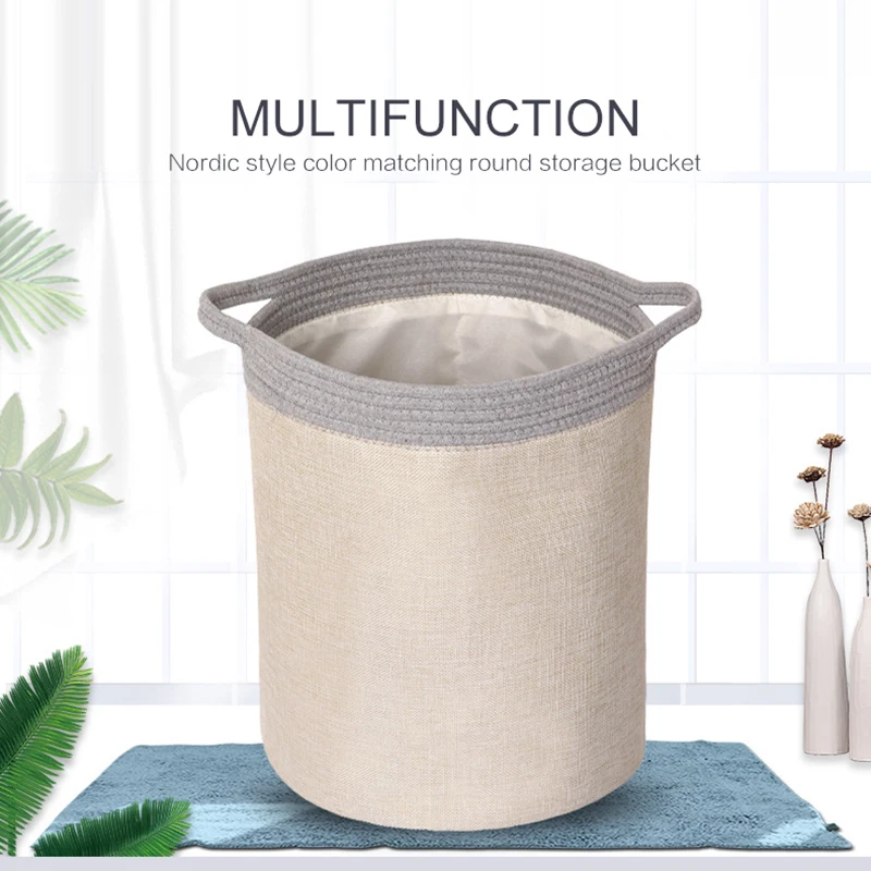 Imitation Cotton And Linen Storage Storage Box Foldable Storage Basket Quality Housekeeping Container Organizers 5