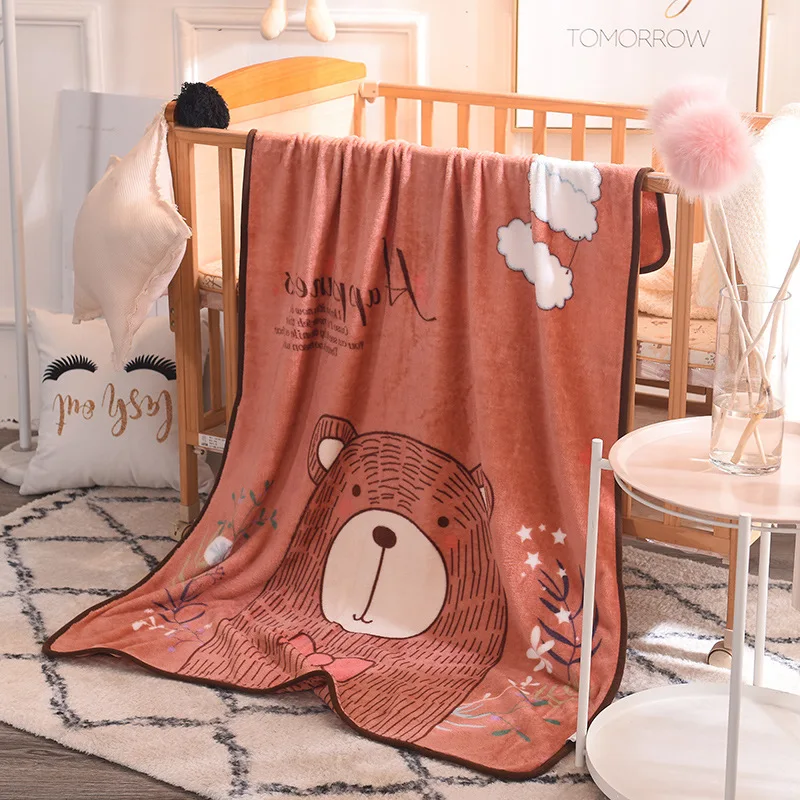 

2019 Spring And Autumn CHILDREN'S Blanket Flannel Single Layer Cartoon Air Conditioner Blanket Wechat Business Supply on Behalf