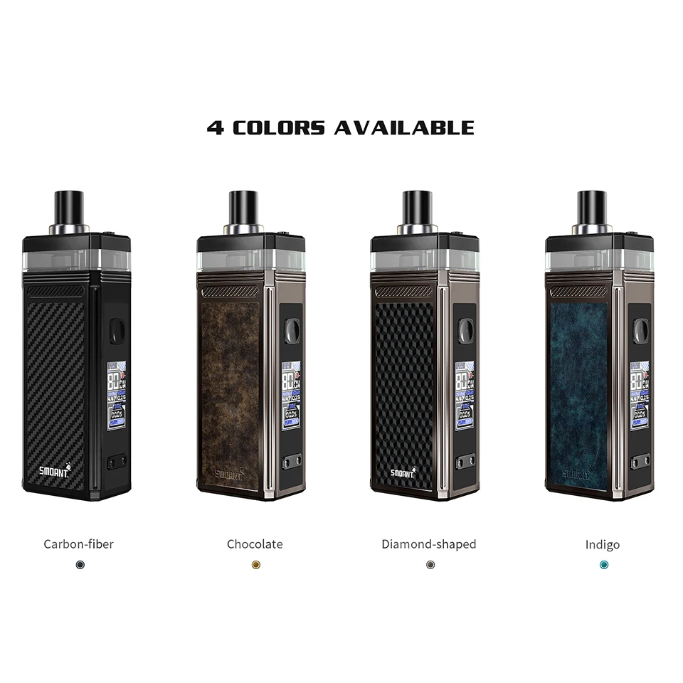 Original Smoant Pasito II 80W vape kit with 2500mAh battery 6ml Cartridge 510 Connector 0.96inch Screen Mod VS Smonat Pasito Kit (4)