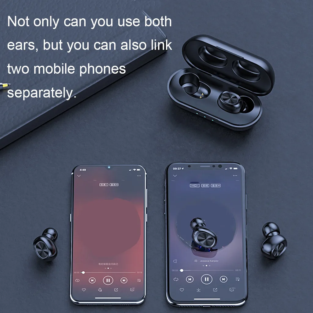 UHAPPY Беспроводной Bluetooth 5 0 гарнитура спортивные Близнецы 3D стерео Портативный