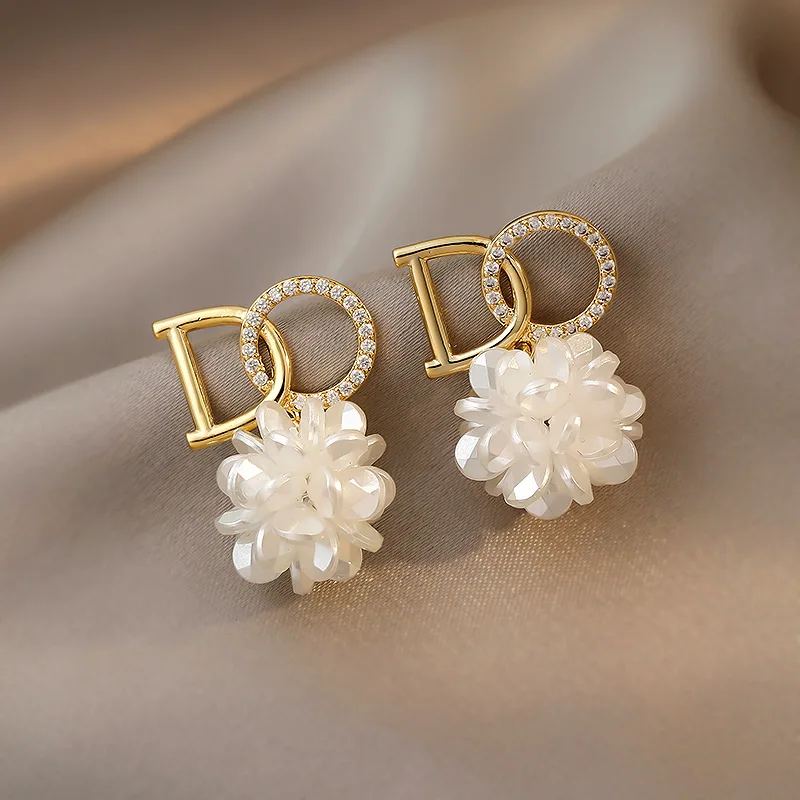 925 Silver Letter Earrings | Ts Jewelry Earrings 925 | Silver Lv Earrings |  Earrings. - 925 - Aliexpress