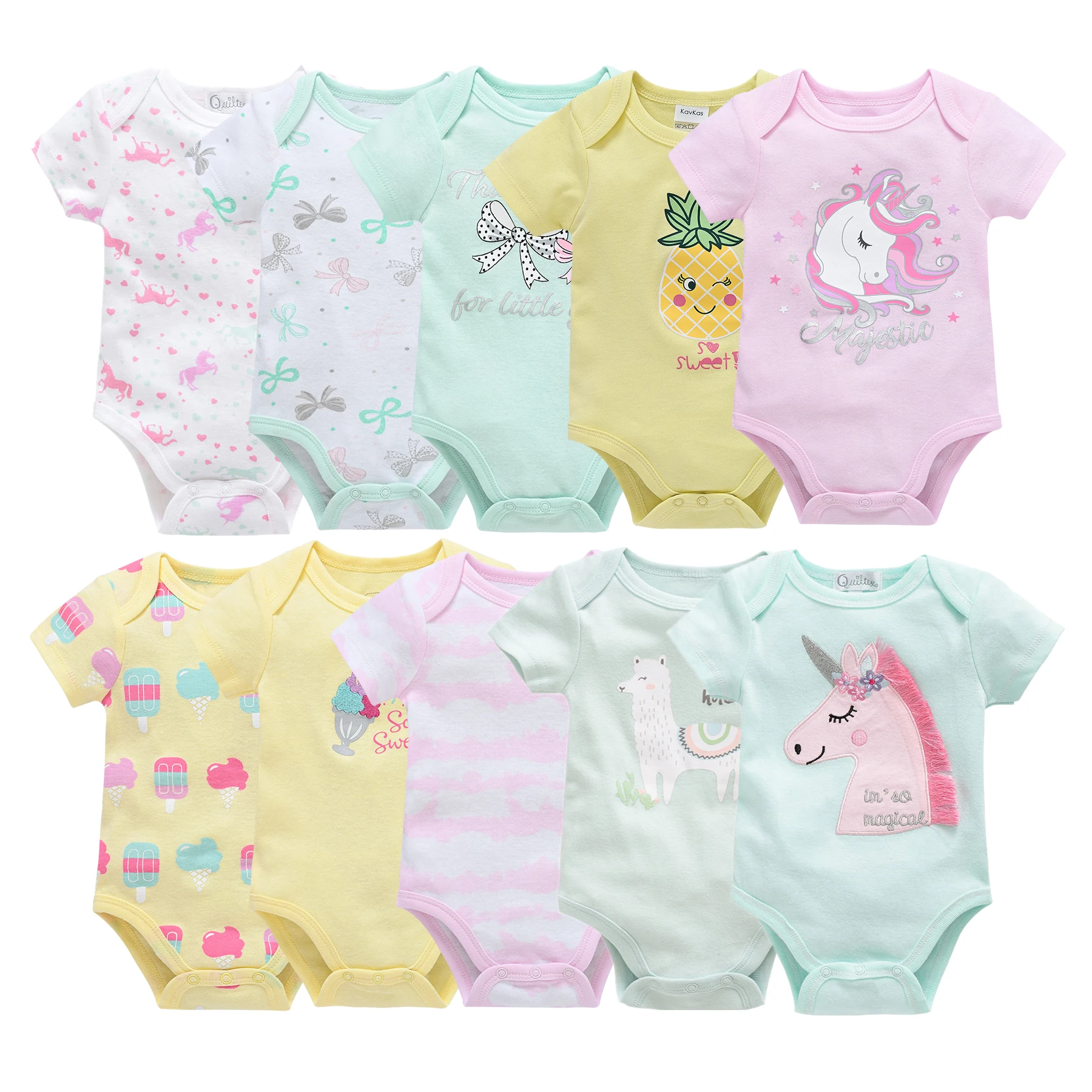 

Baby Girl Jumpsuit 5Pcs/Lot Body Suit 2022 Spring Summer Toddler Boys Romper Cartoon Newborn Outfits Infant Clothes Set Cotton