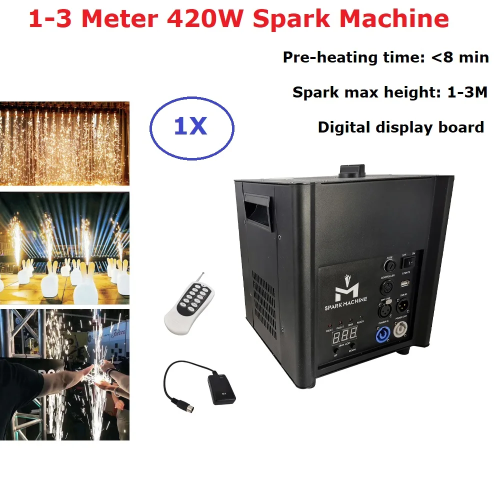 

420W Cold Spark Firework Machine For Wedding Celebration Dmx And Remote Control Spark Fountain Sparkular Machine For Stage Djs