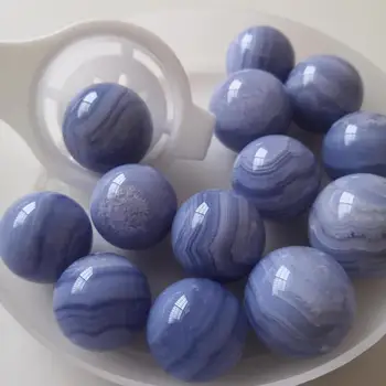 

1pc Natural Blue Stripes Agate Crystal Ball Chakra Stone Meditation Natural Sapphire Ornaments for Home Decoration