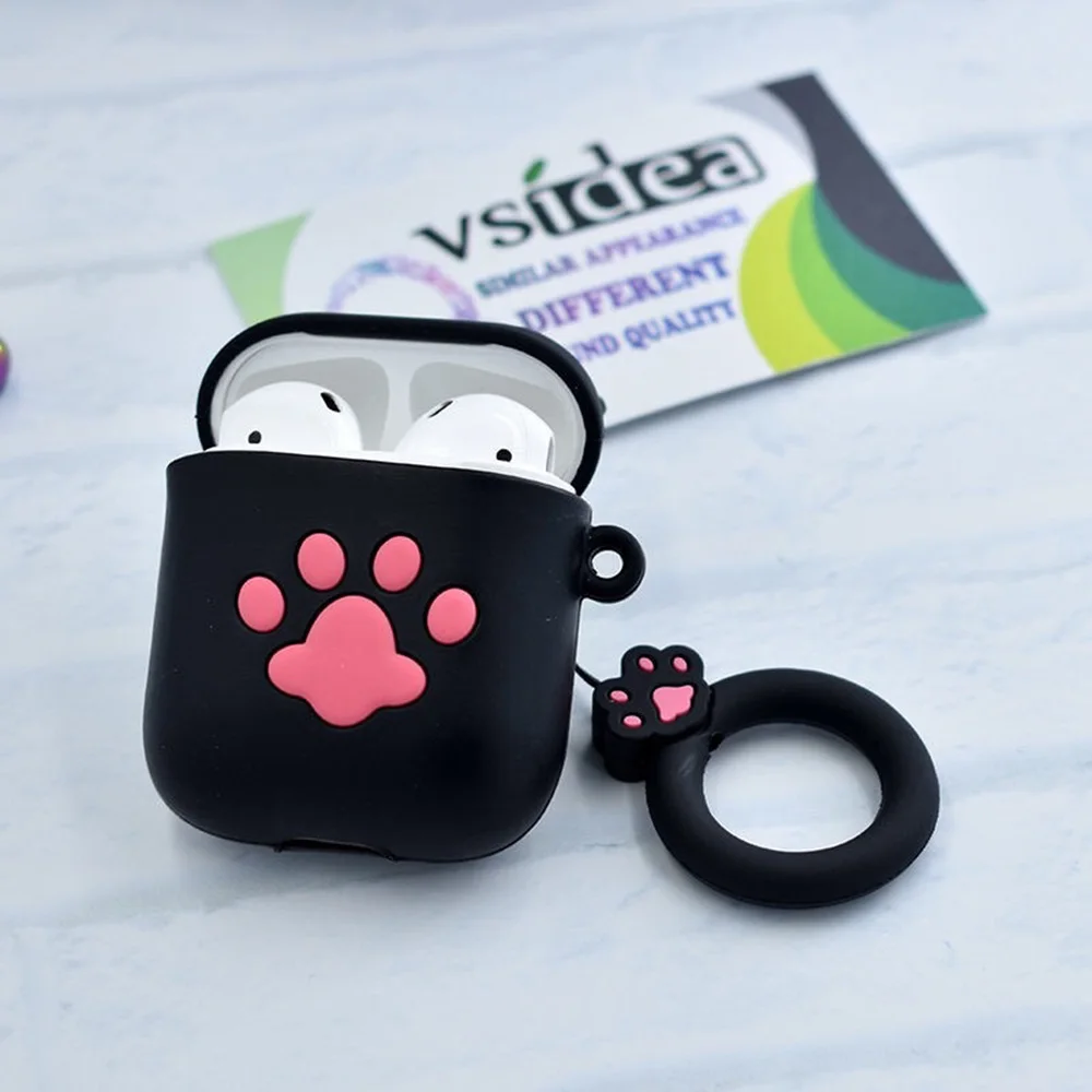 Charging Earphone Case For Air Pods Charging Protective Box Cute Minnie Duck Dog Paw Bags For Apple AirPods 1 2 Headphone Cover - Цвет: GJ0743