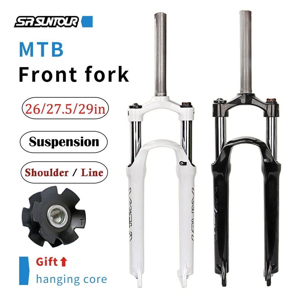 Suntour Sr Xcm Mtb Fiets 26 Inch Voorvork Vering Reizen Lock 100Mm Schouder  Draad Lente Fiets Disc Vorken mountain Onderdelen|Bicycle Fork| - AliExpress