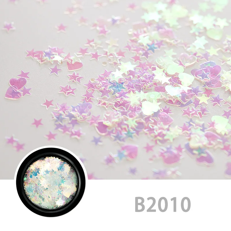 B2010 12 цветов, Блестящие Стразы для ногтей, маленькие Необычные Бусины для маникюра, 3D украшения для ногтей, аксессуары для ногтей - Цвет: B2010