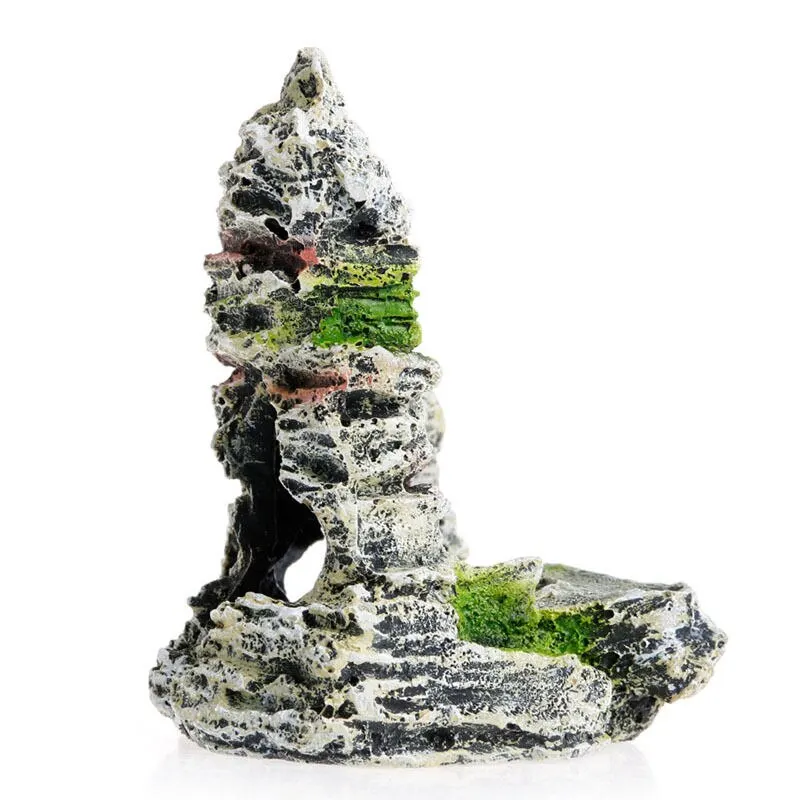 Artificial Rockery Resin Ornament Hiding Cave for Aquarium Fish Tank Landscaping Decoration Accessories