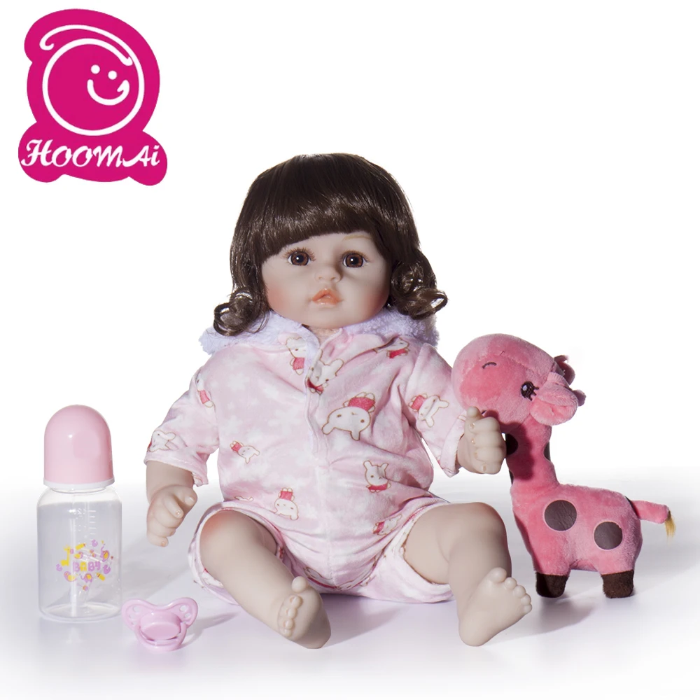 Hoomai 19 дюймов 48 см Boneca Reborn силиконовые куклы Baby Com Corpo De Silicone Menina Детские на день