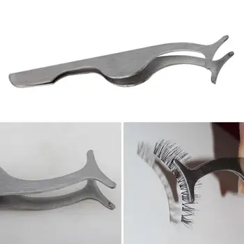 

1pc False Eyelash Tweezers Fake Eye Lash Applicator Eyelash Extension Curler Nipper Auxiliary Clip Clamp Makeup Forceps Tool New