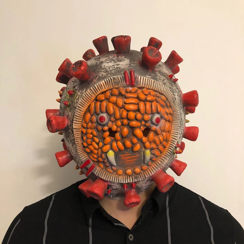 

2020 Ainiel Virus Cosplay Mask Horrible Scary Mask Fancy Latex Masks Latex Halloween Party Props Adult Men Women Mask