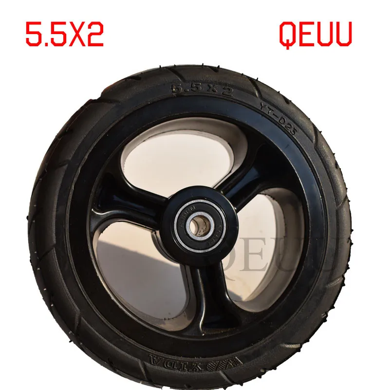 Hot Sale High Performance5 inch Solid wheel 5.5x2 Fast wheel F0,jackhot,Nes carbon fiber scooter solid tire with plastic rim hub