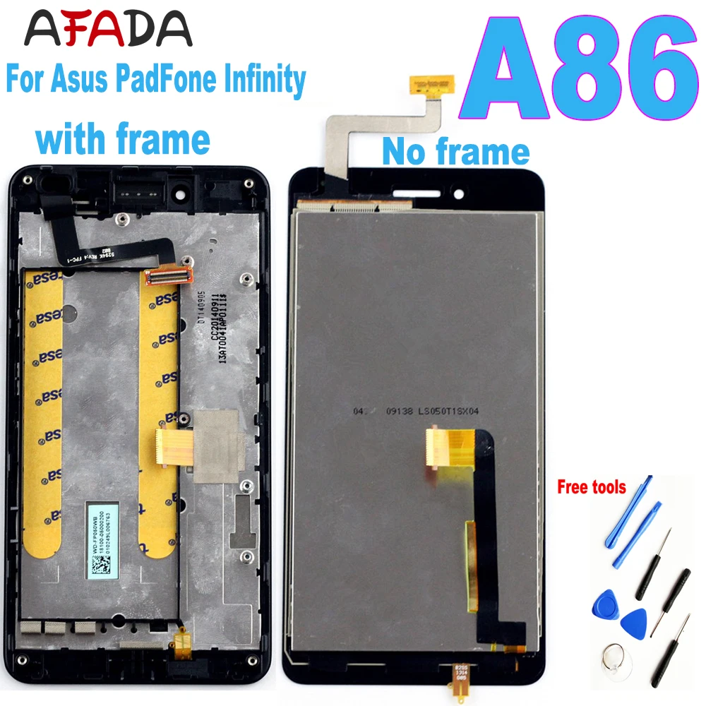 

Original 5.0" LCD For Asus PadFone Infinity A86 LCD Display Touch Screen Digitizer Assembly Frame For ASUS A86 Infinity Display