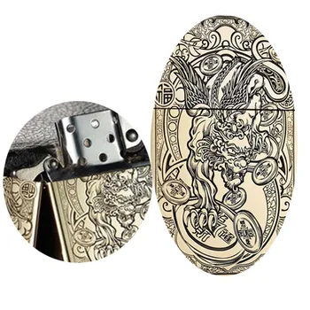 

lighter windproof creative five-sided engraving retro brave troops personality men's lighters birthday boyfriend