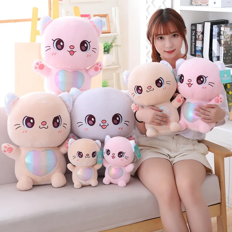

New product love soft big eyes kitten doll plush toy sitting posture big eyes cat down cotton padding
