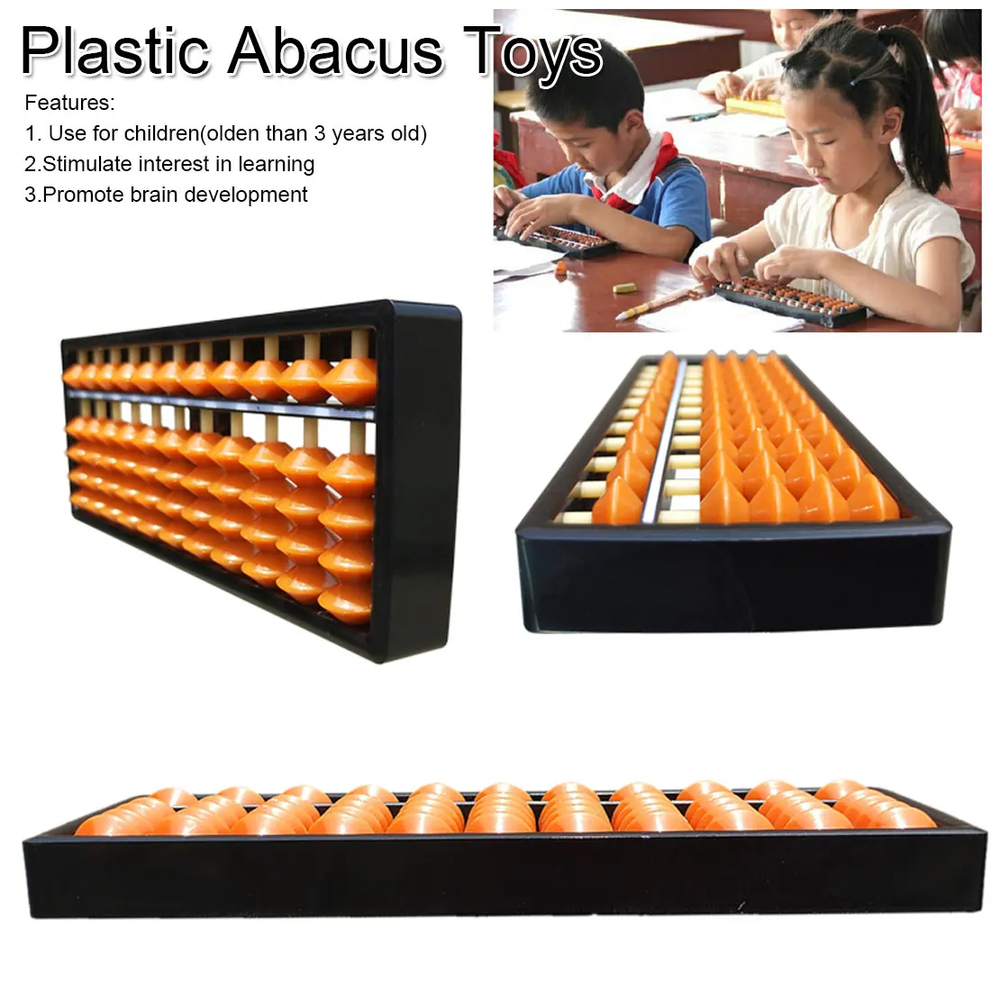 

11 Digits Abacus Soroban Beads Column Kid School Learning Aids Tool Math Business Chinese Traditional Abacus Educational Toys fo