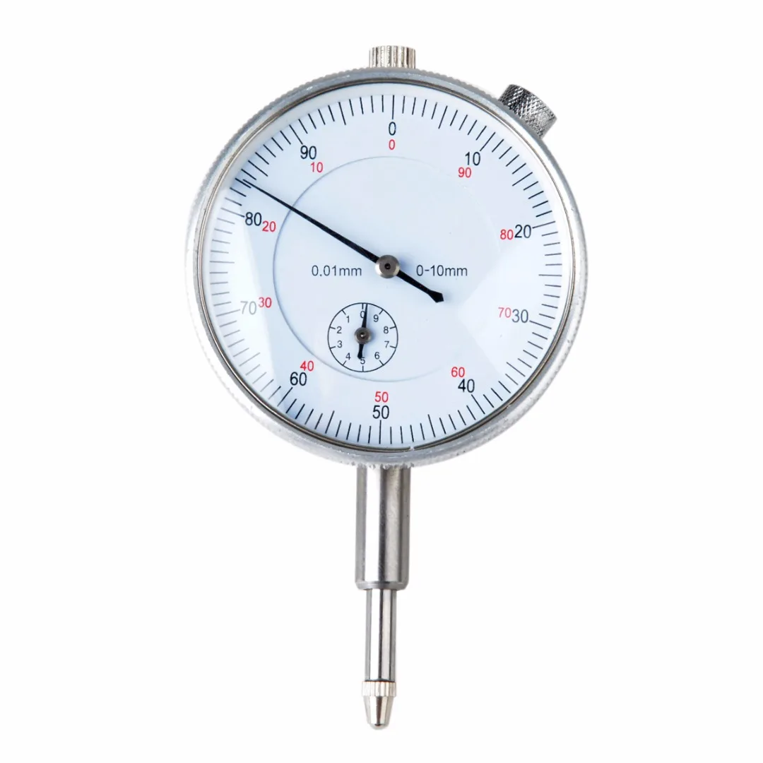 1pc Durable 0.01mm/0-10mm Accuracy Dial Indicator Metal Indicator Gauge Dial Indicator Concentricity Testing Measurement Tools
