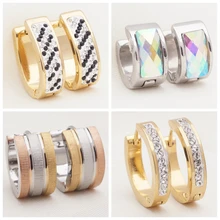 Опт/розница 32 различных стиля серьги-кольца из нержавеющей стали для женщин круглые серьги