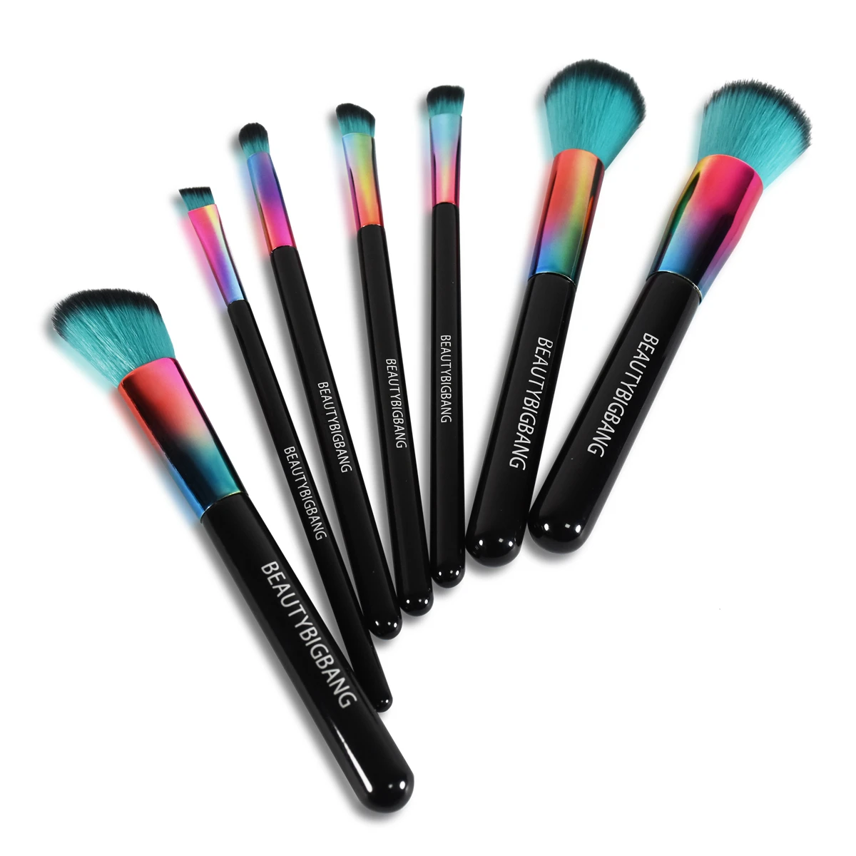 

BeautyBigBang 7 Pcs Unicorn Cosmetic Makeup Brush Rainbow Make Up Handle Foundation Concealer Cosmetic Kit