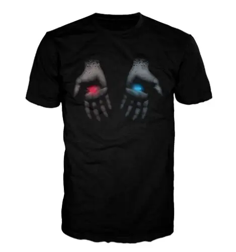 

RED OR BLUE PILL TSHIRT, INSPIRED BY THE MATRIX, NEO, MORPHEUS, SCIFI, FUTURE Short Sleeve Tee Shirt Free Shipping cheap wholesa