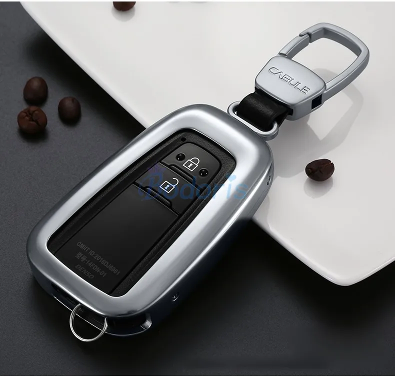 

For Toyota C-HR CHR C HR 2016 2017 2018 Silver Golden Gray Color Key Chains Case Ring Cover Chrome Car Styling Accessories