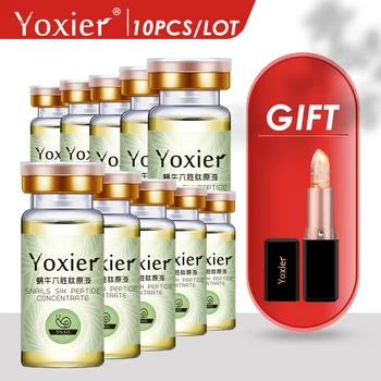 

Yoxier 10PCS Snails Serum Six Peptide Hyaluronic Acid Concentrate Blackhead Removing Moisturizing Skin Care Whitening Anti-Aging