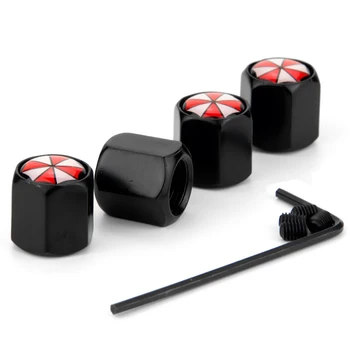

4Pcs/set Anti Theft Aluminum Car Wheel Tires Valves Tyre Stem Air Caps Airtight Cover Umbrella Pattern Car Valve Cap For VW Golf